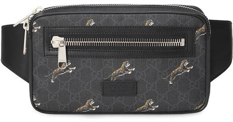 gucci gg belt bag black|Gucci fanny pack with tiger.